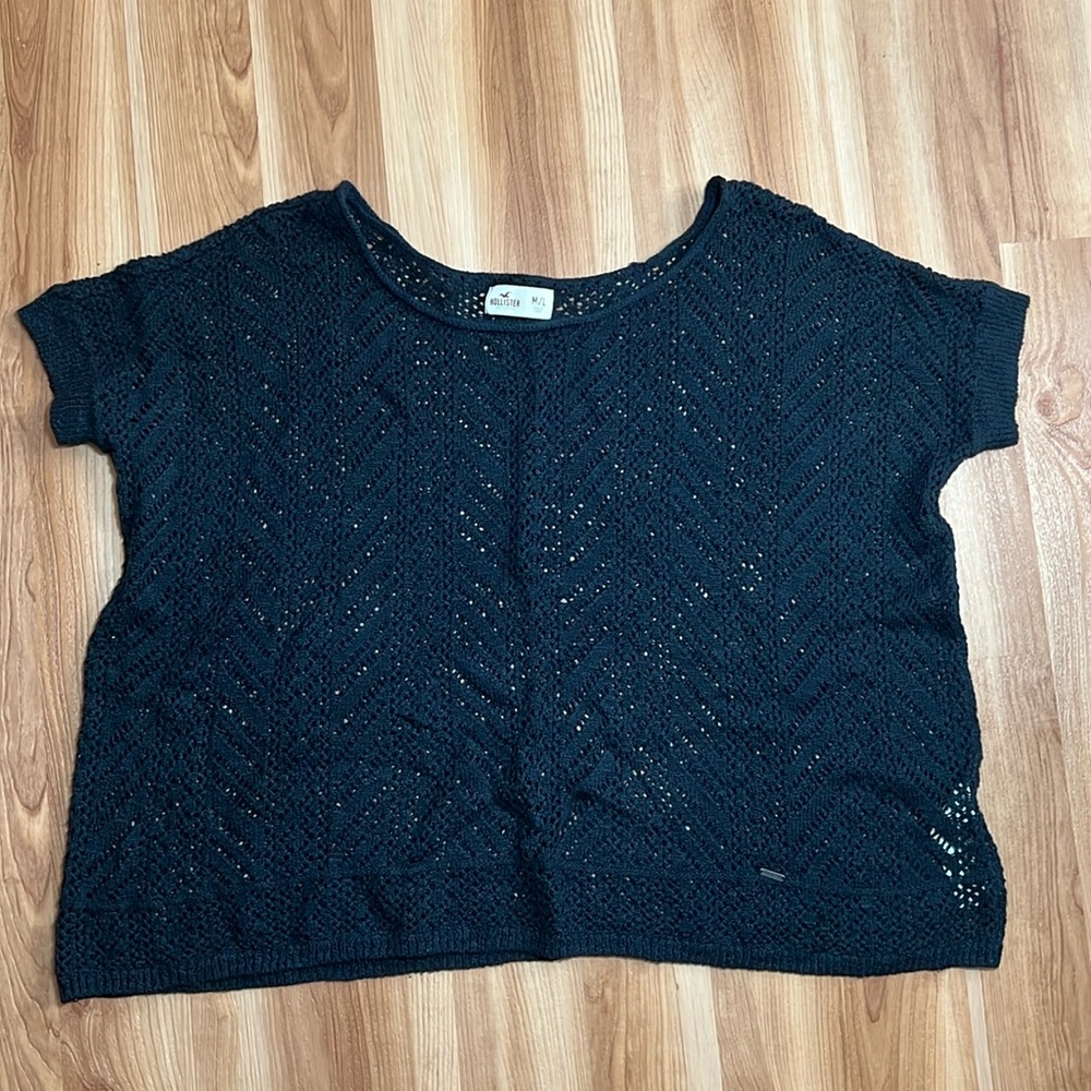 Hollister short sleeve knit sweater shirt oversized